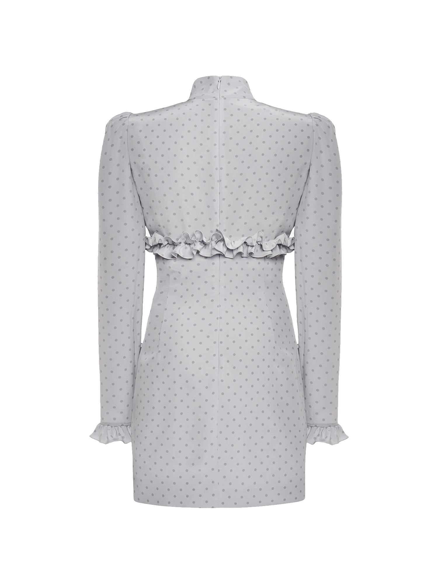Mini abito a pois con volant FABX4302F4686 1810 ALESSANDRA RICH 