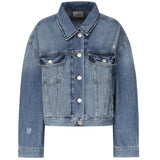 Giubbino jeans con taschini 104644 A2E1PJF PINKO 