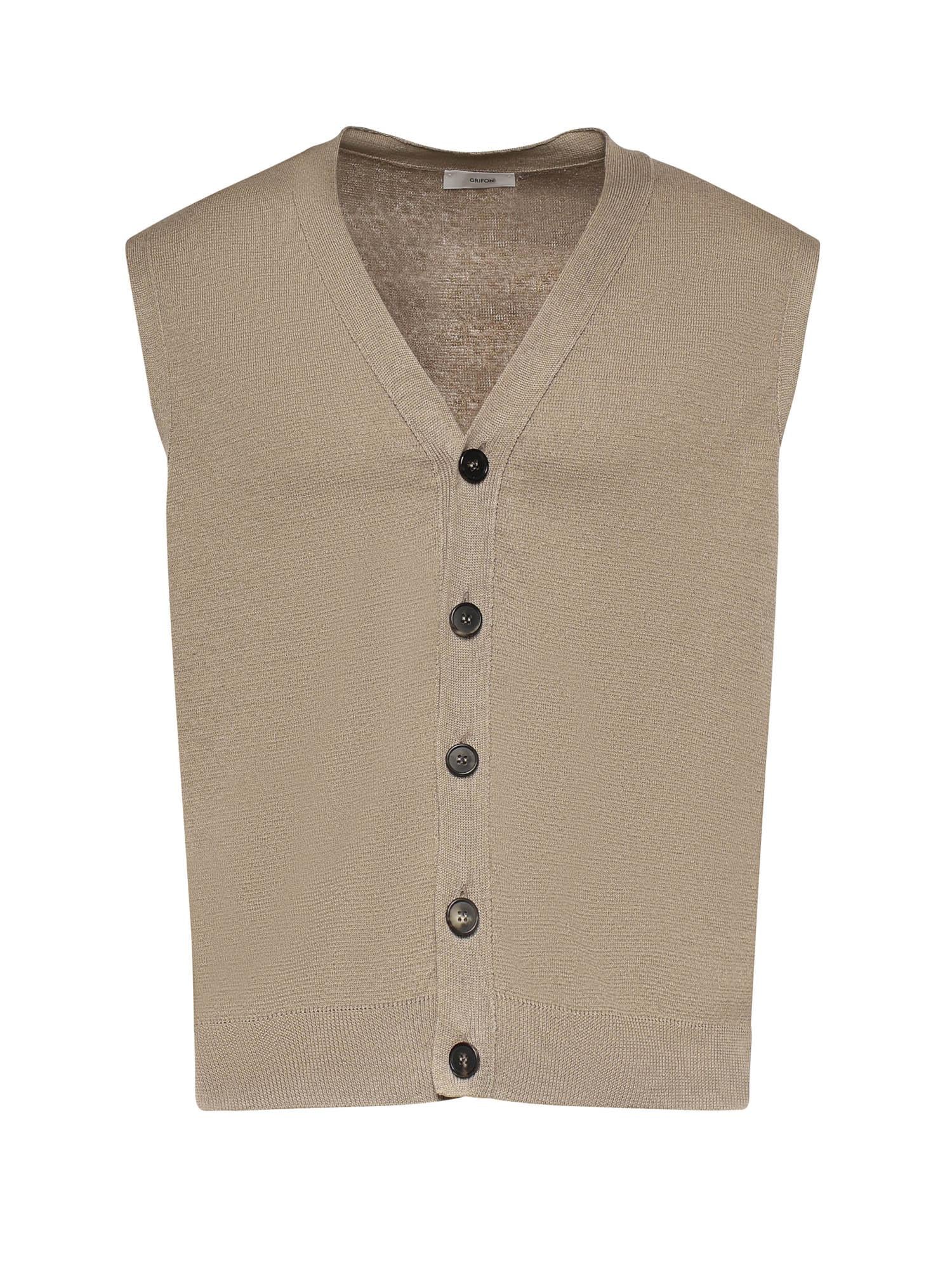 Gilet in maglia di lana G6AB0007 06G GRIFONI 