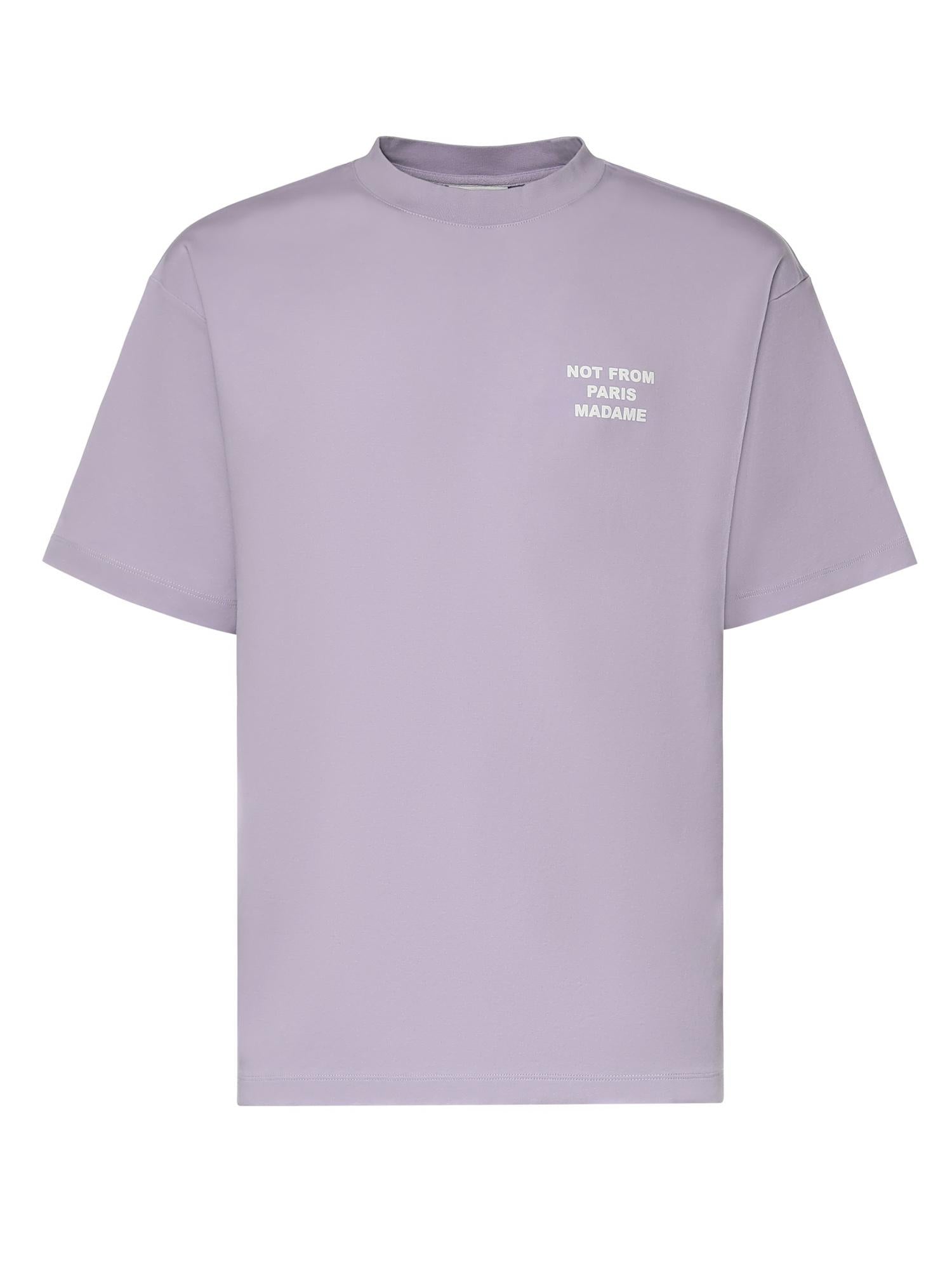 T-shirt Slogan in cotone KTS203CO002 LAV Drôle de Monsieur 