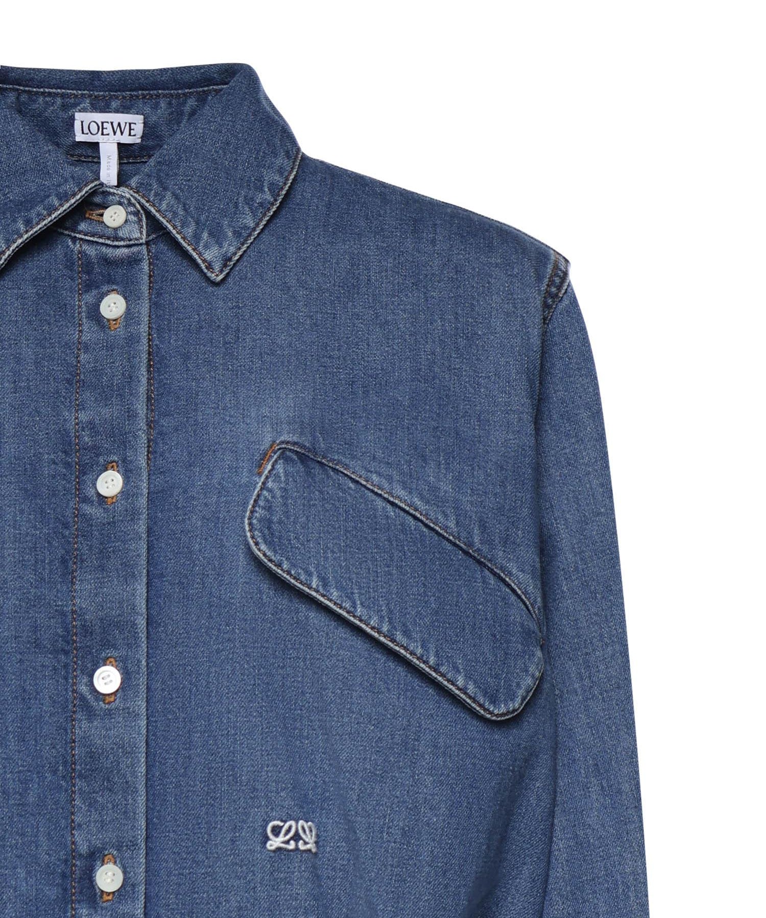 Camicia con cintura in denim S540Y1DX14 5140 LOEWE 