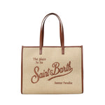 Borsa Vivian Mid Straw effetto raffia con logo VIV0007 00368L MC2 SAINT BARTH 