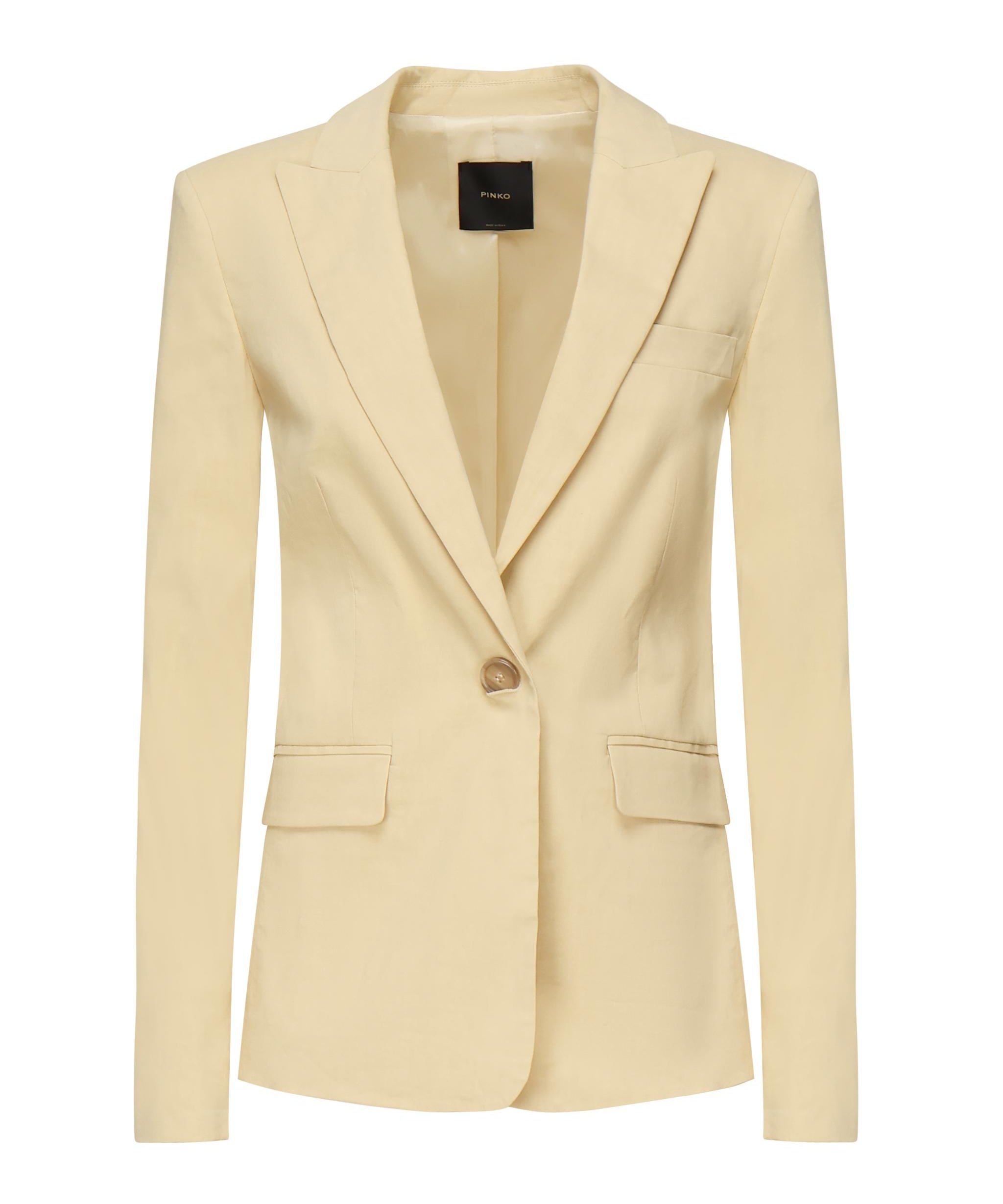 Blazer monopetto in lino 105057 A0IMC23 PINKO 