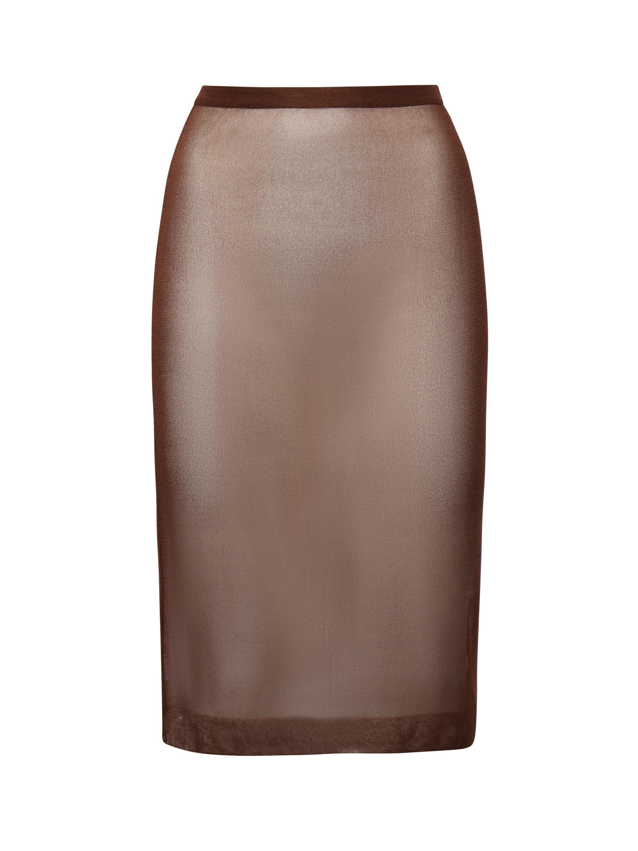 Gonna midi semitrasparente 795309 Y76RI2020 SAINT LAURENT 