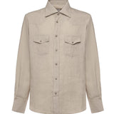 Camicia in lino M75CAMK02TES0I139 02NN ELEVENTY 