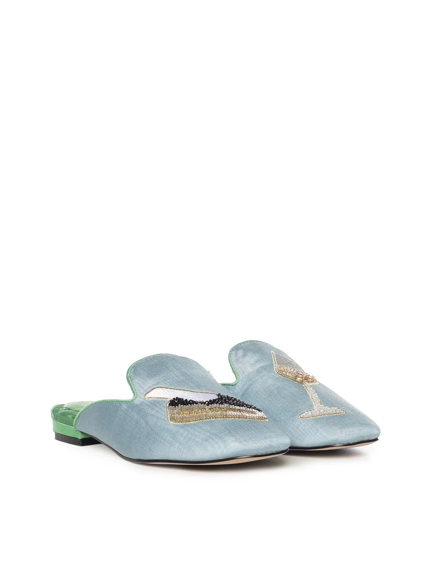 Mule Embroidered 5387783069 PALE BLUE KURT GEIGER 