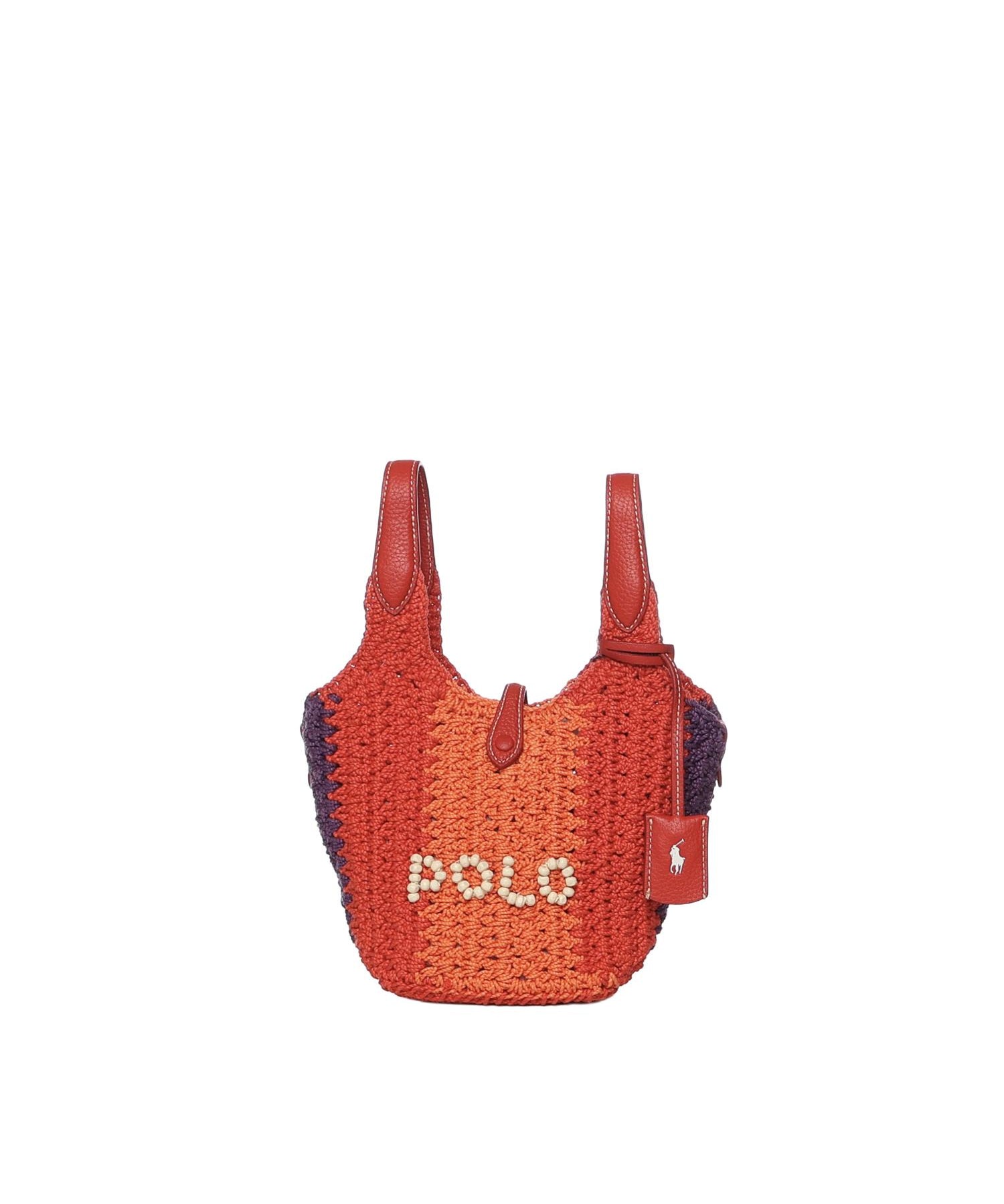 Borsa tote Polo Play piccola all'uncinetto 428P01444 001 POLO RALPH LAUREN 