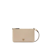 Pochette piatta in pelle con logo Love Birds 104277 A0F1C50Q PINKO 