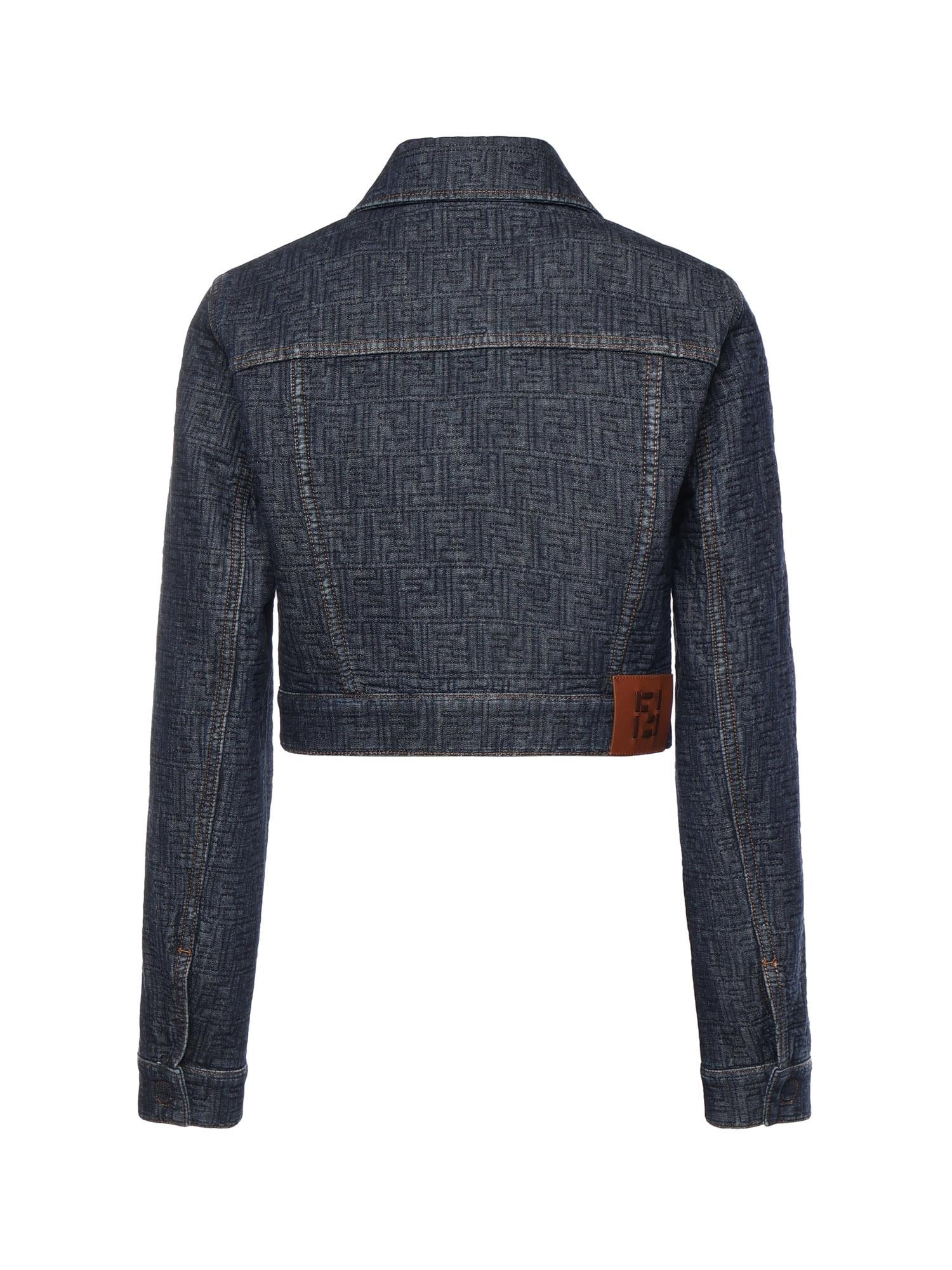 Giacca in denim FF jacquard FLF834 AW82F1UKI FENDI 