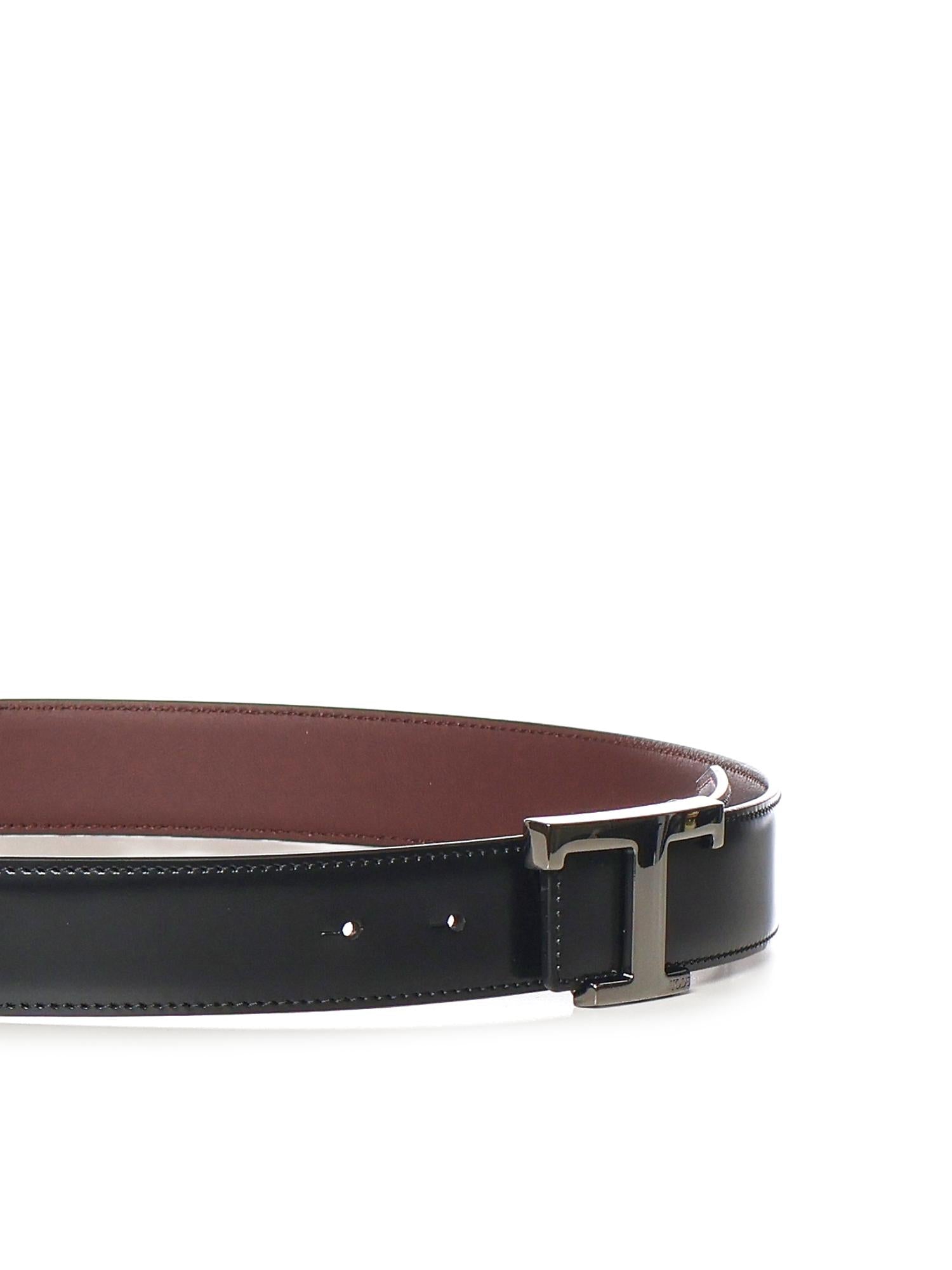 Cintura Reversibile T Timeless in pelle XCMCQR55100HDL 576C TOD'S 