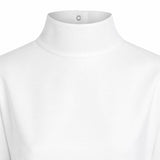 T-shirt asimmetrica in jersey di cotone AA9I0031J095D 000 ALAIA 