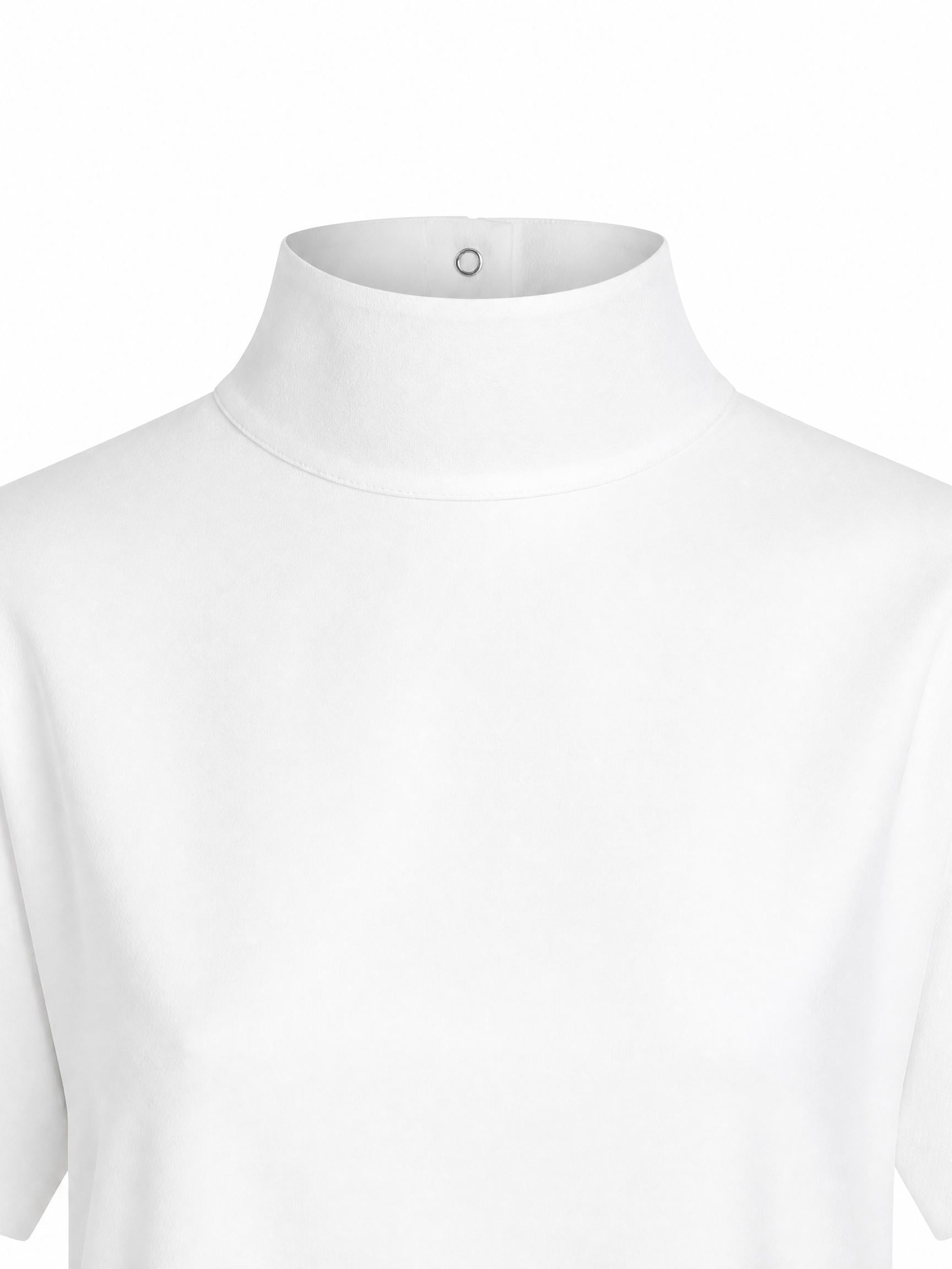 T-shirt asimmetrica in jersey di cotone AA9I0031J095D 000 ALAIA 