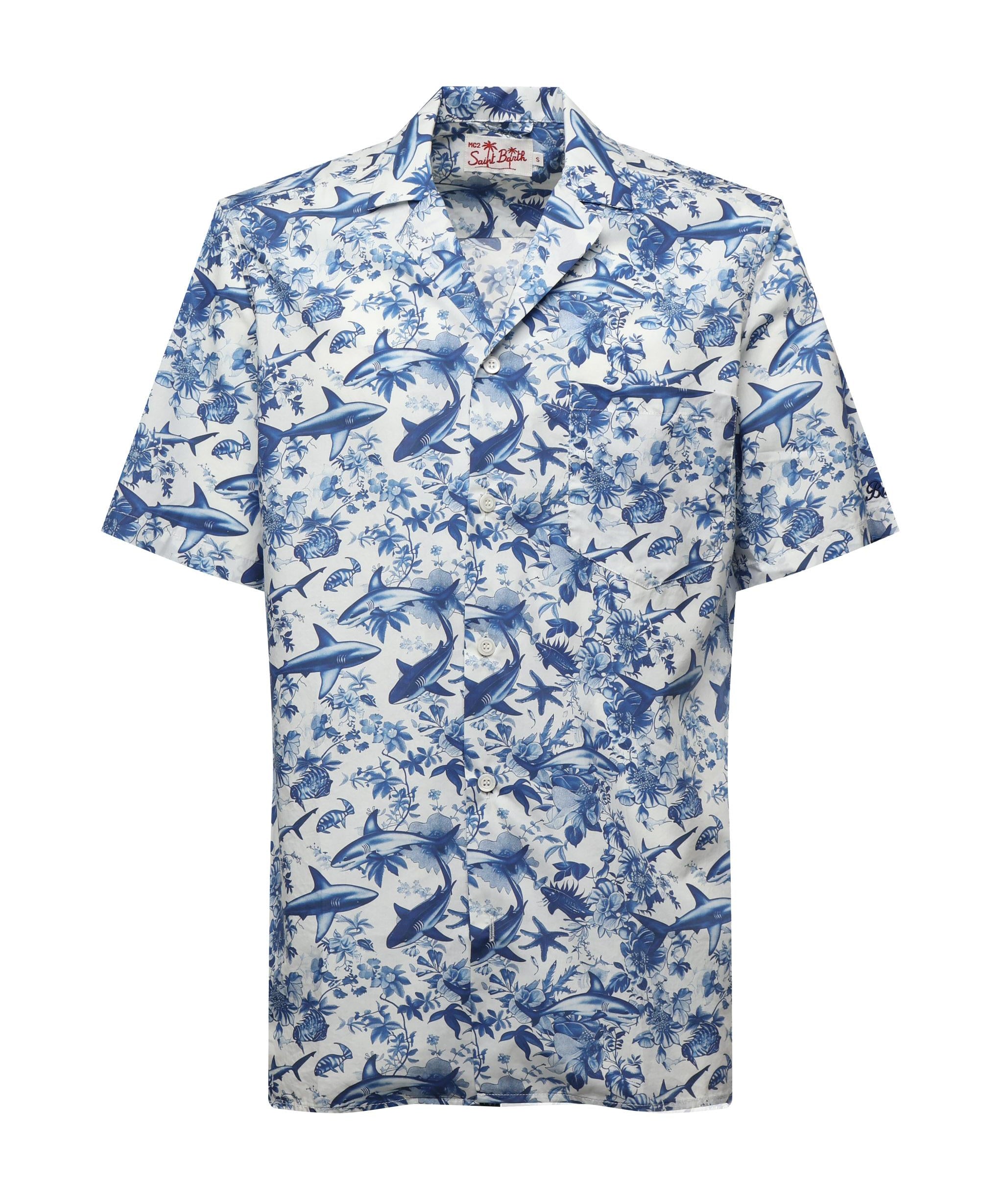 Camicia Kalea con stampa squali KALE001 01127H MC2 SAINT BARTH 