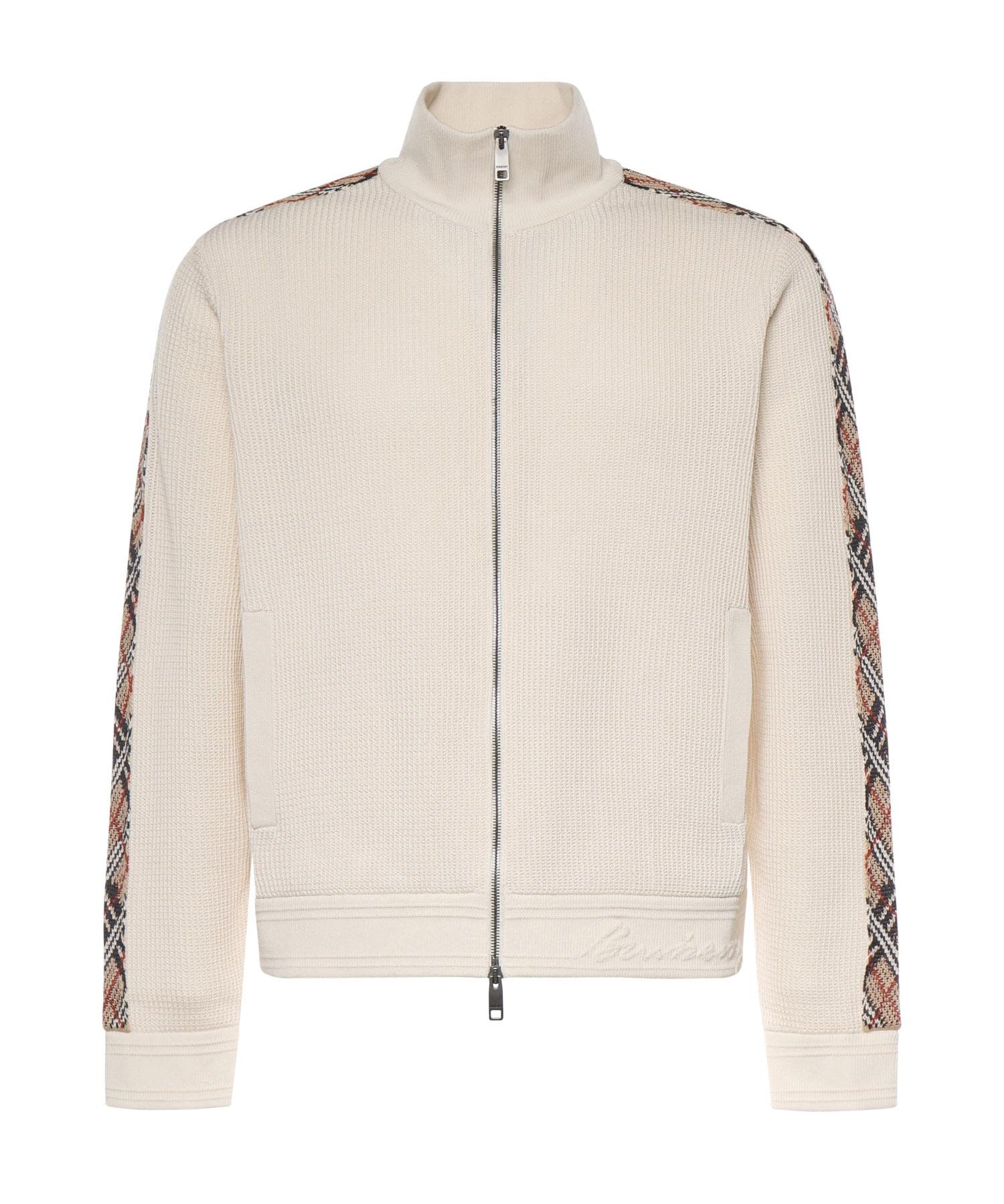 Giacca in cotone con finiture Check 8122452 C5121 BURBERRY 
