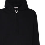 Felpa in cotone con cappuccio e coulisse 5V3MF25R ADJ0NO VALENTINO GARAVANI 