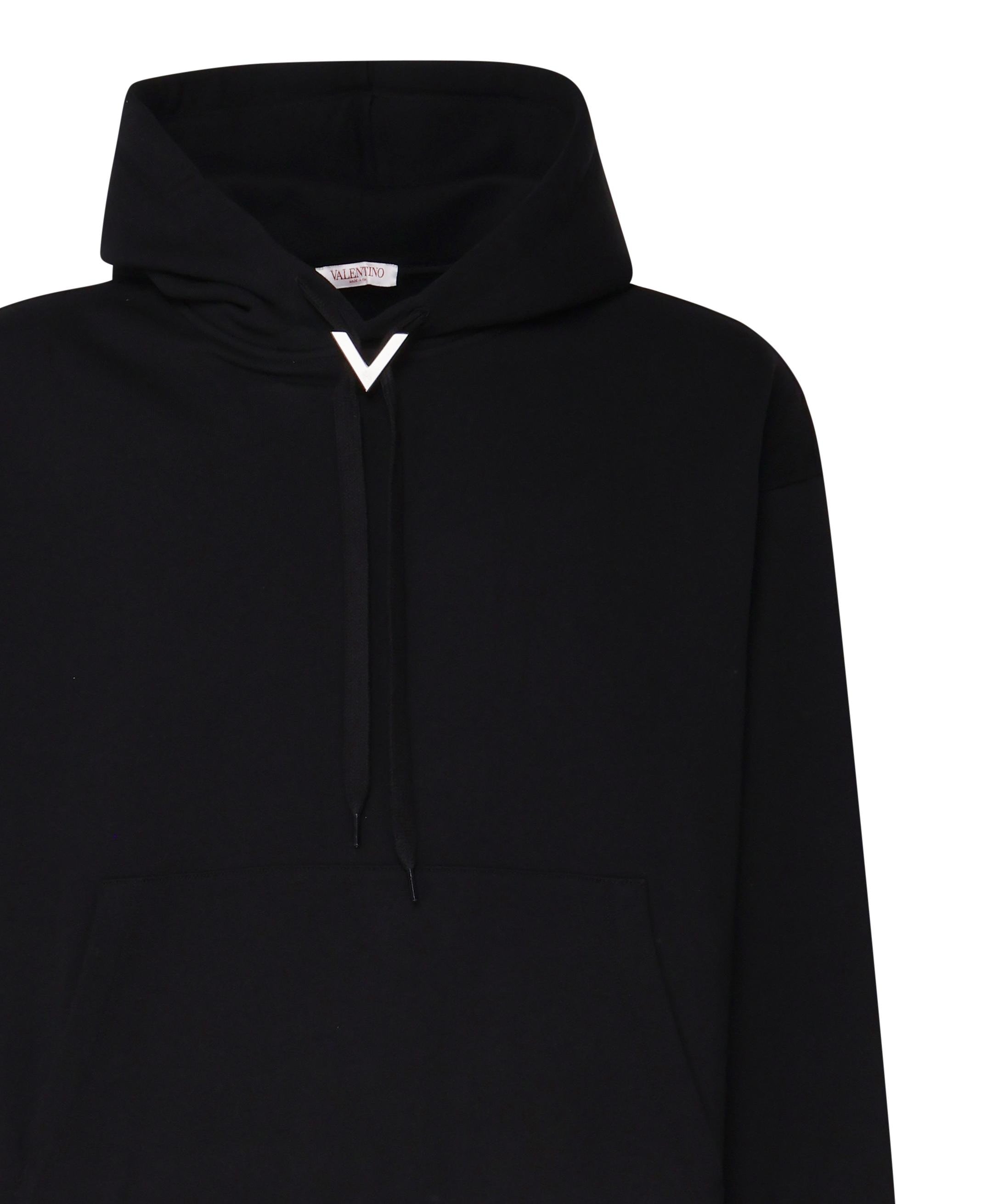 Felpa in cotone con cappuccio e coulisse 5V3MF25R ADJ0NO VALENTINO GARAVANI 
