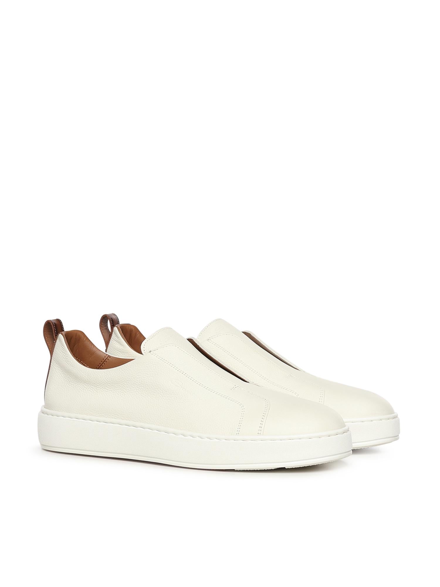 Sneaker slip-on in pelle bottolata MBCD21995BART LLDI50 SANTONI 