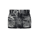 Minigonna effetto aged in denim di cotone GIO 8020 ICON DENIM 
