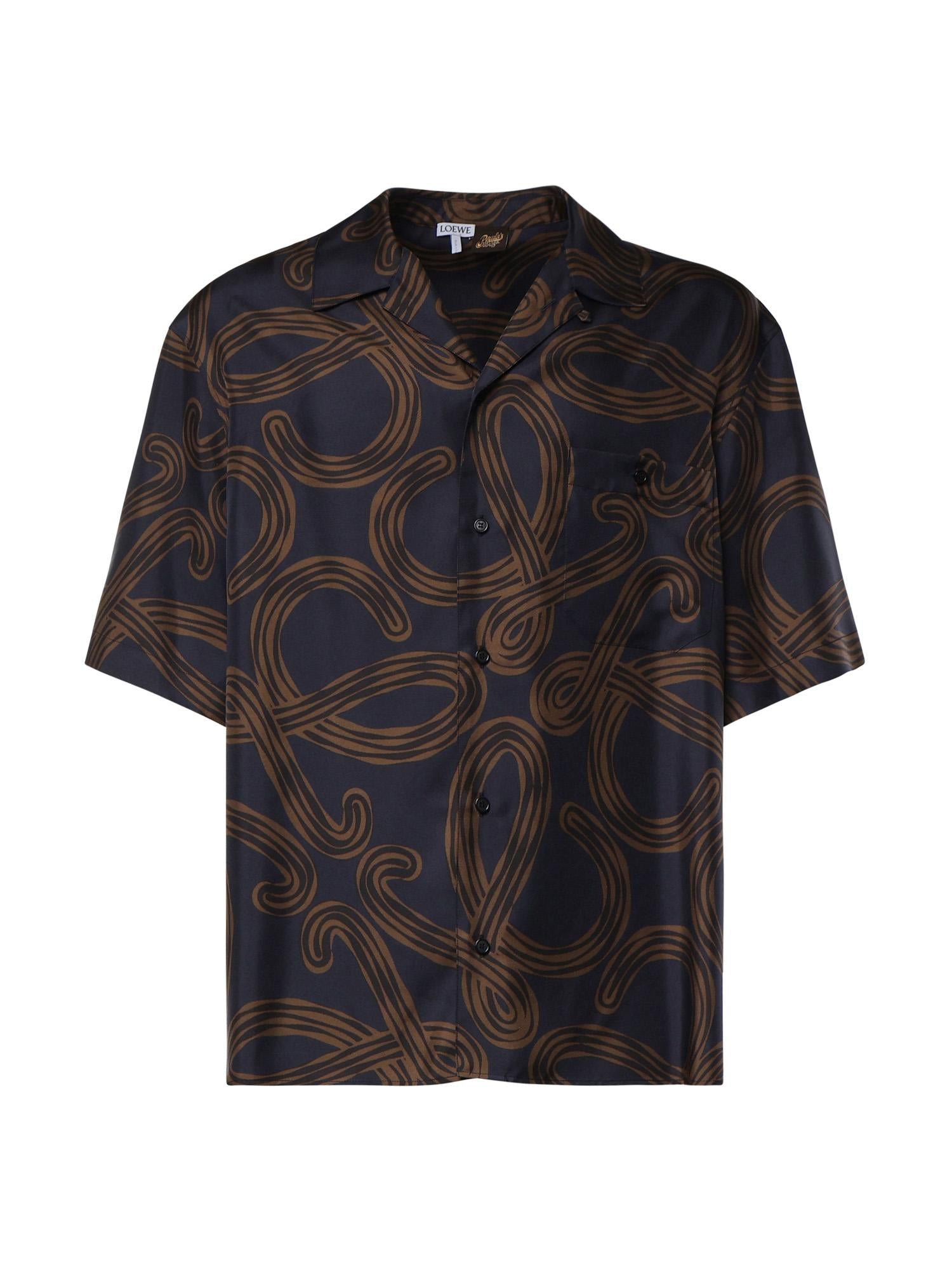 Camicia a maniche corte in seta H616Y05X91 4042 LOEWE 