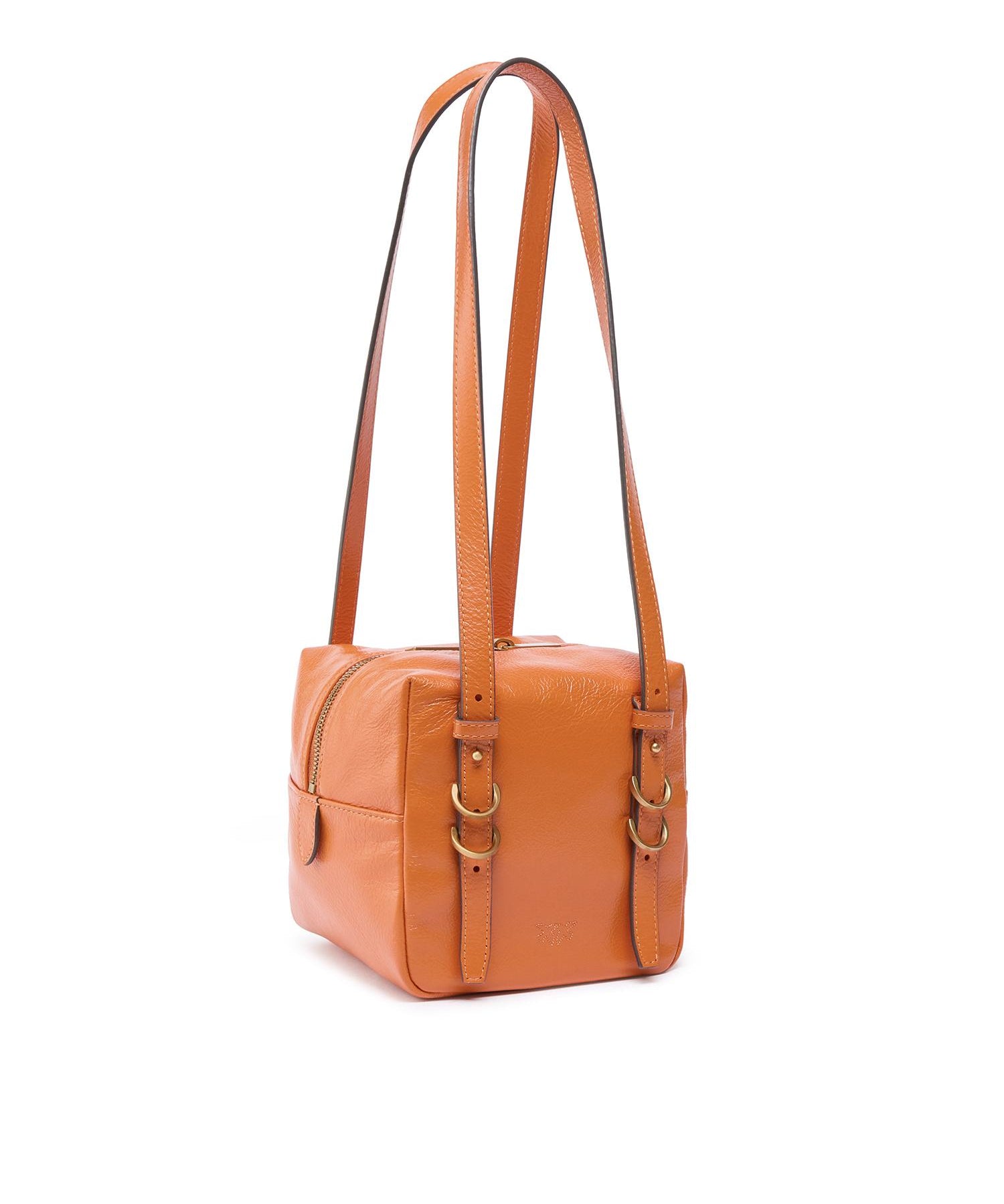 Borsa a tracolla Cubic Bag in pelle shiny 106465 A315A76Q PINKO 