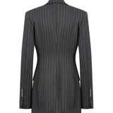 Blazer monopetto in fresco di lana gessato DJ847 ES0080D903 DONDUP 