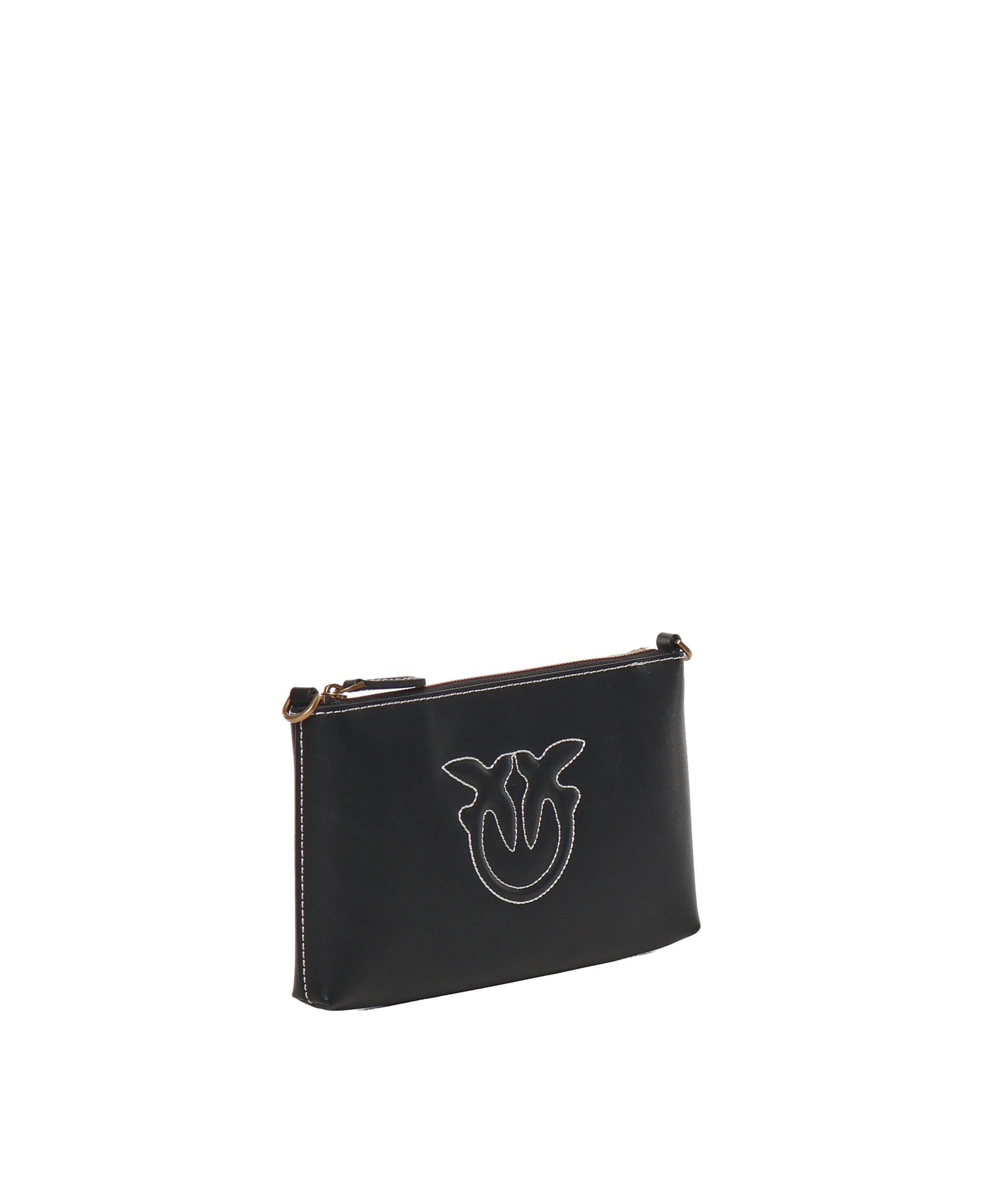 Borsetta piatta a tracolla in pelle 104277 A2CFZ99Q PINKO 