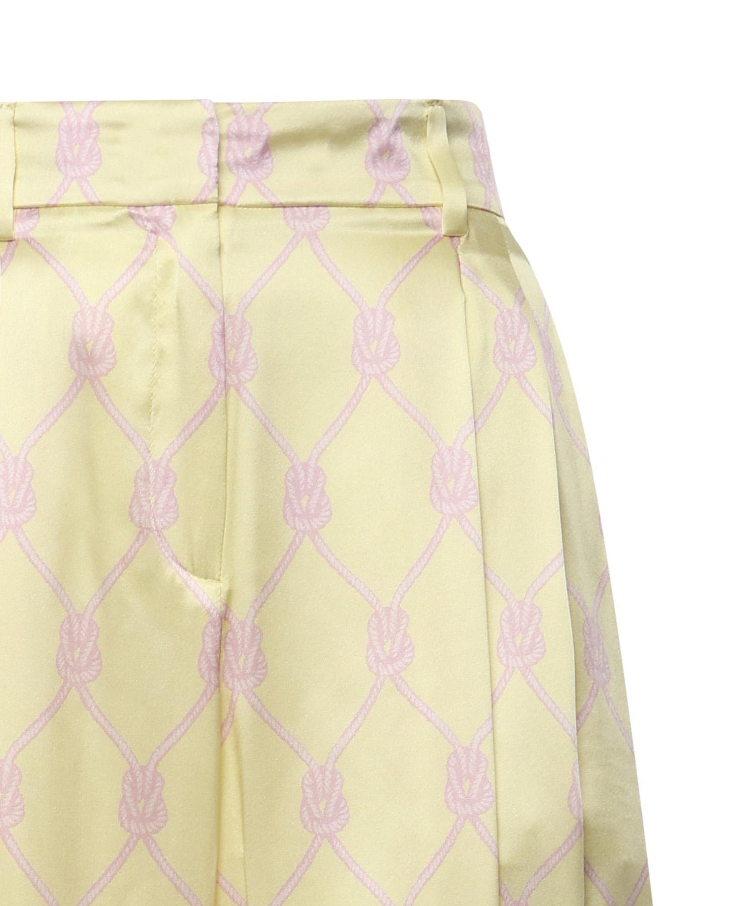 Pantaloni in seta con stampa nappine 80AAA118 N0695162 GENNY 