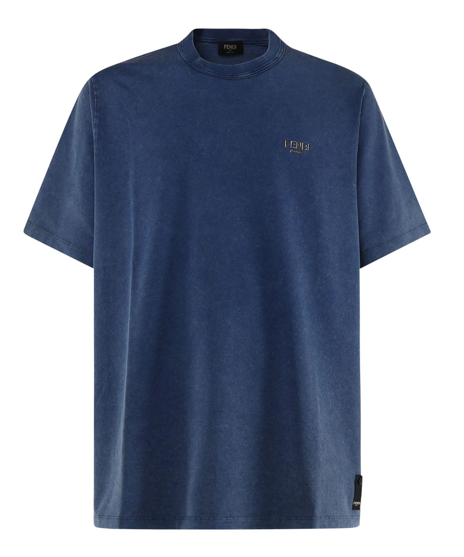 T-shirt in cotone con logo FY1217 APMEF0QC7 FENDI 