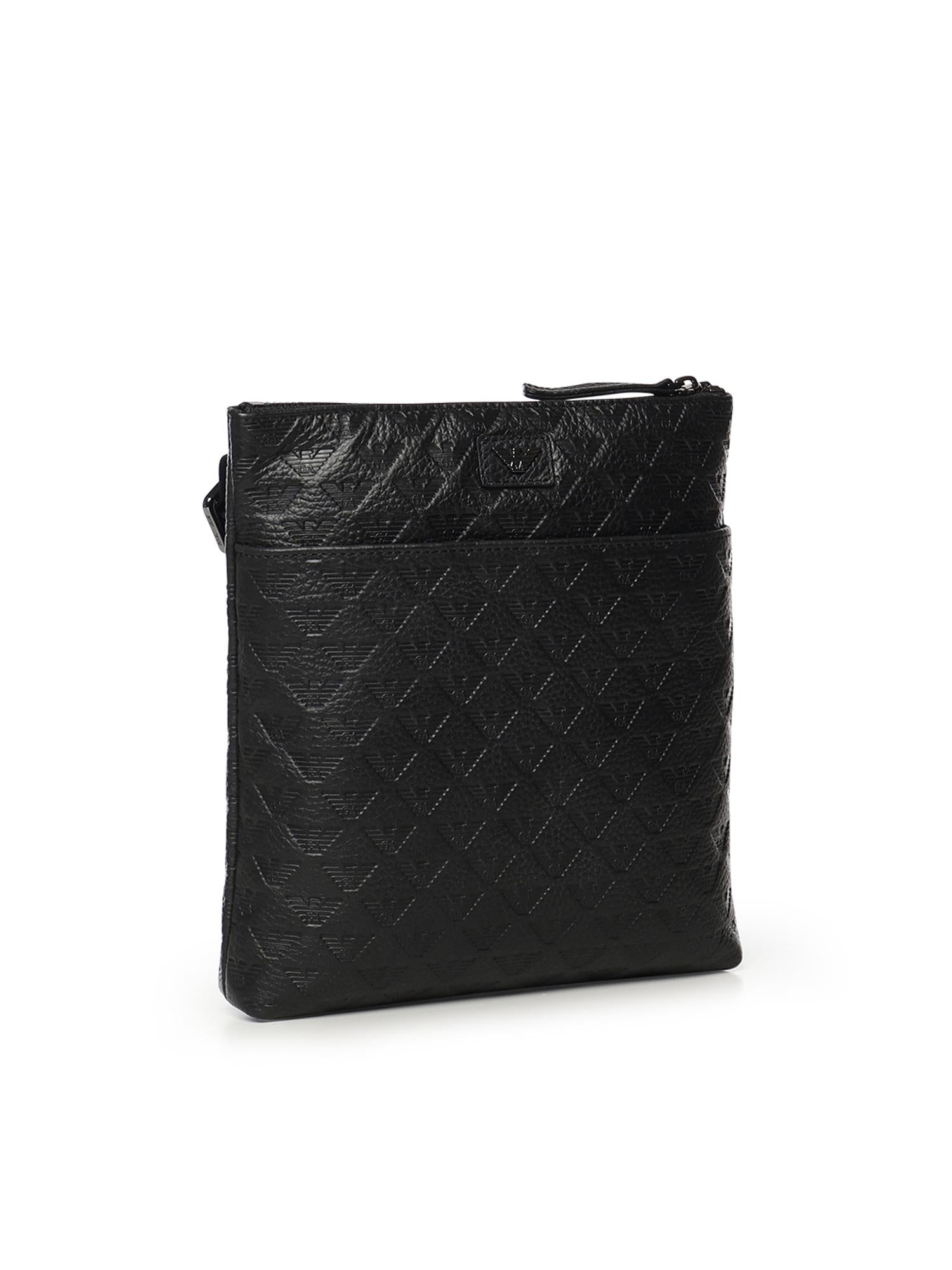 Borsa a tracolla piatta in pelle EM001688 AF14774UC001 EMPORIO ARMANI 