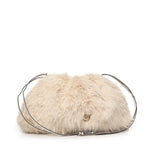 Maxi clutch in eco-pelliccia con logo<BR/> 105909 A2VZC50Q PINKO 
