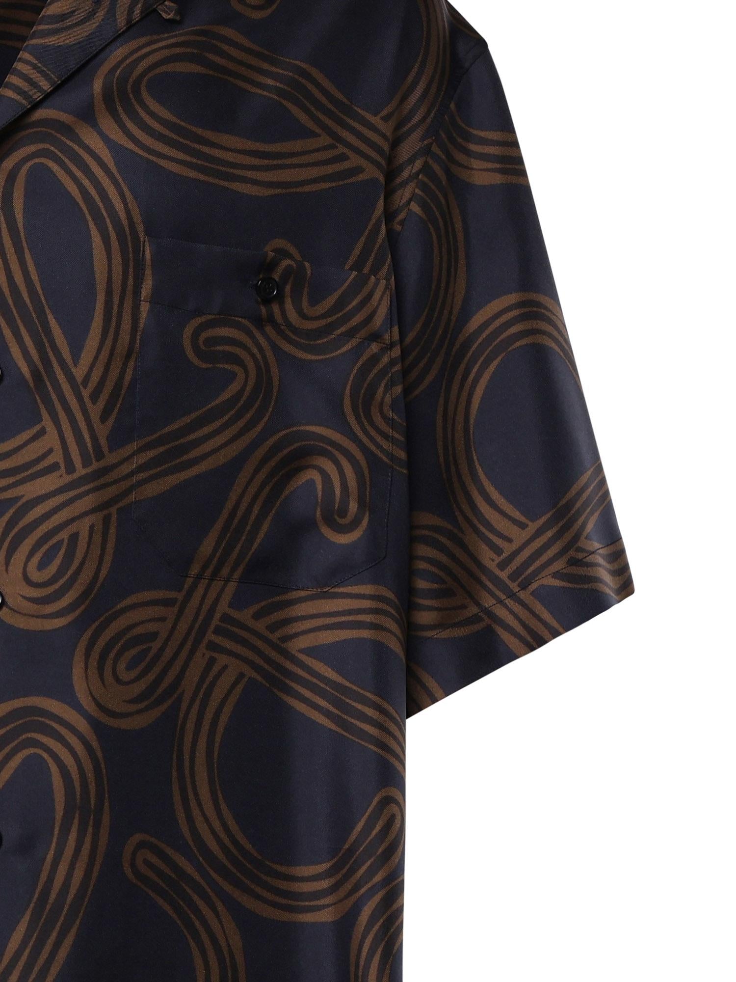 Camicia a maniche corte in seta H616Y05X91 4042 LOEWE 
