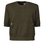 Maglia cropped in cotone GWP02379 P00210535547 GOLDEN GOOSE 