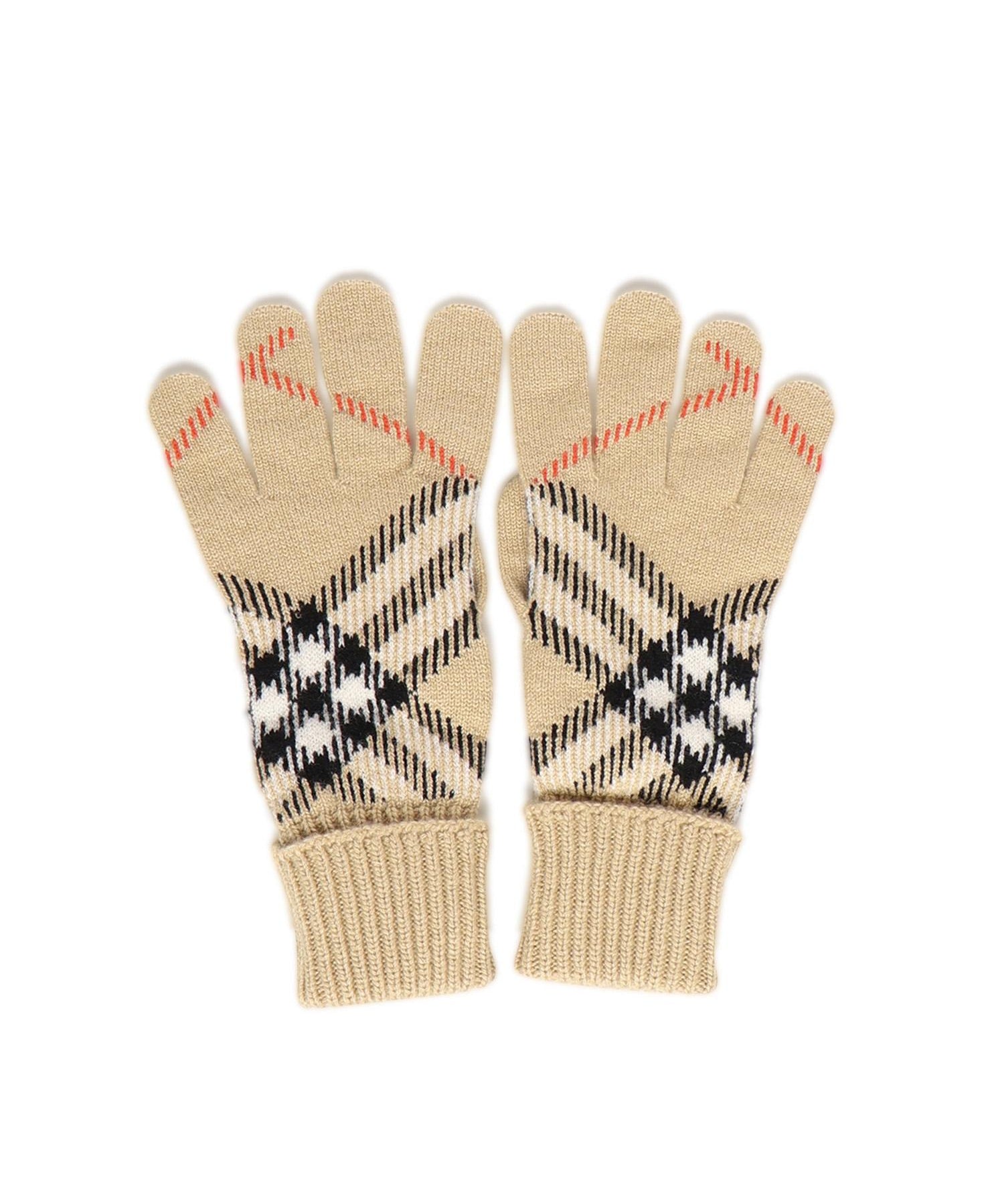Guanti in misto cashmere Check 8114774 A2021 BURBERRY 