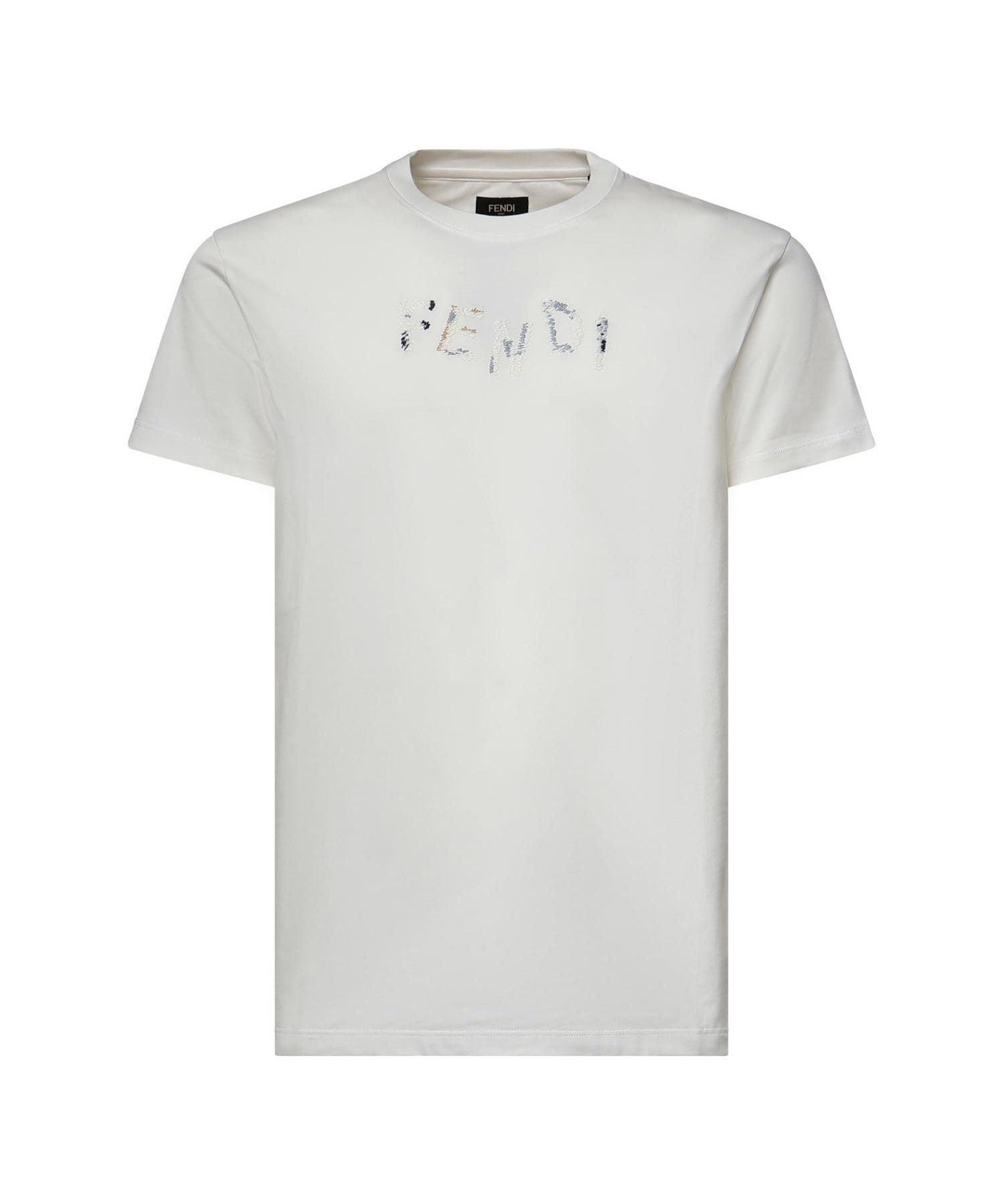 T-shirt in cotone con logo FY1319 AUOBF0H0G FENDI 