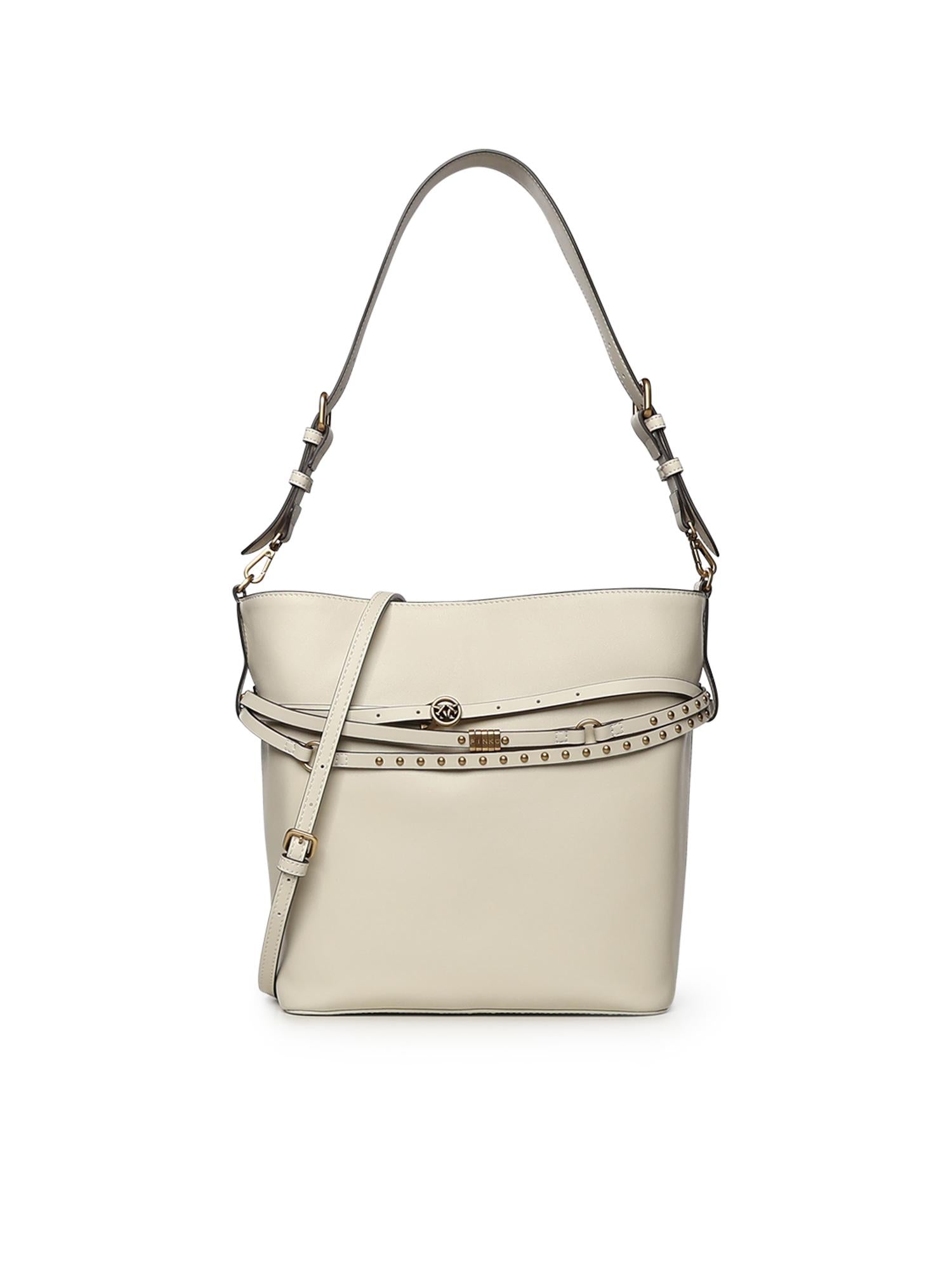 Borsa a spalla media Bucket Belt Bag in pelle 106339 A0QOZ14Q PINKO 