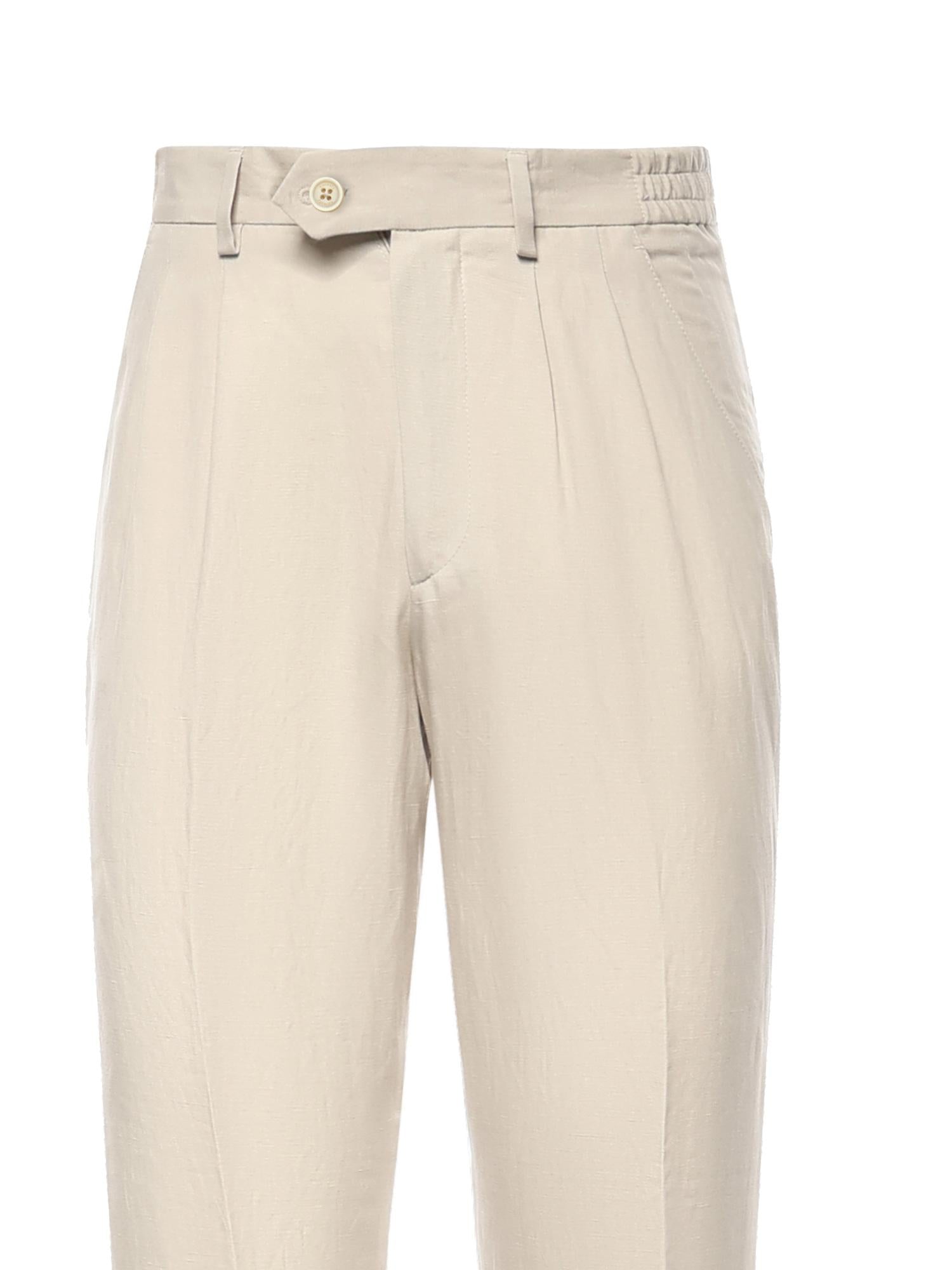 Pantalone in lyocell e lino M75PANM17TES0M116 02 ELEVENTY 