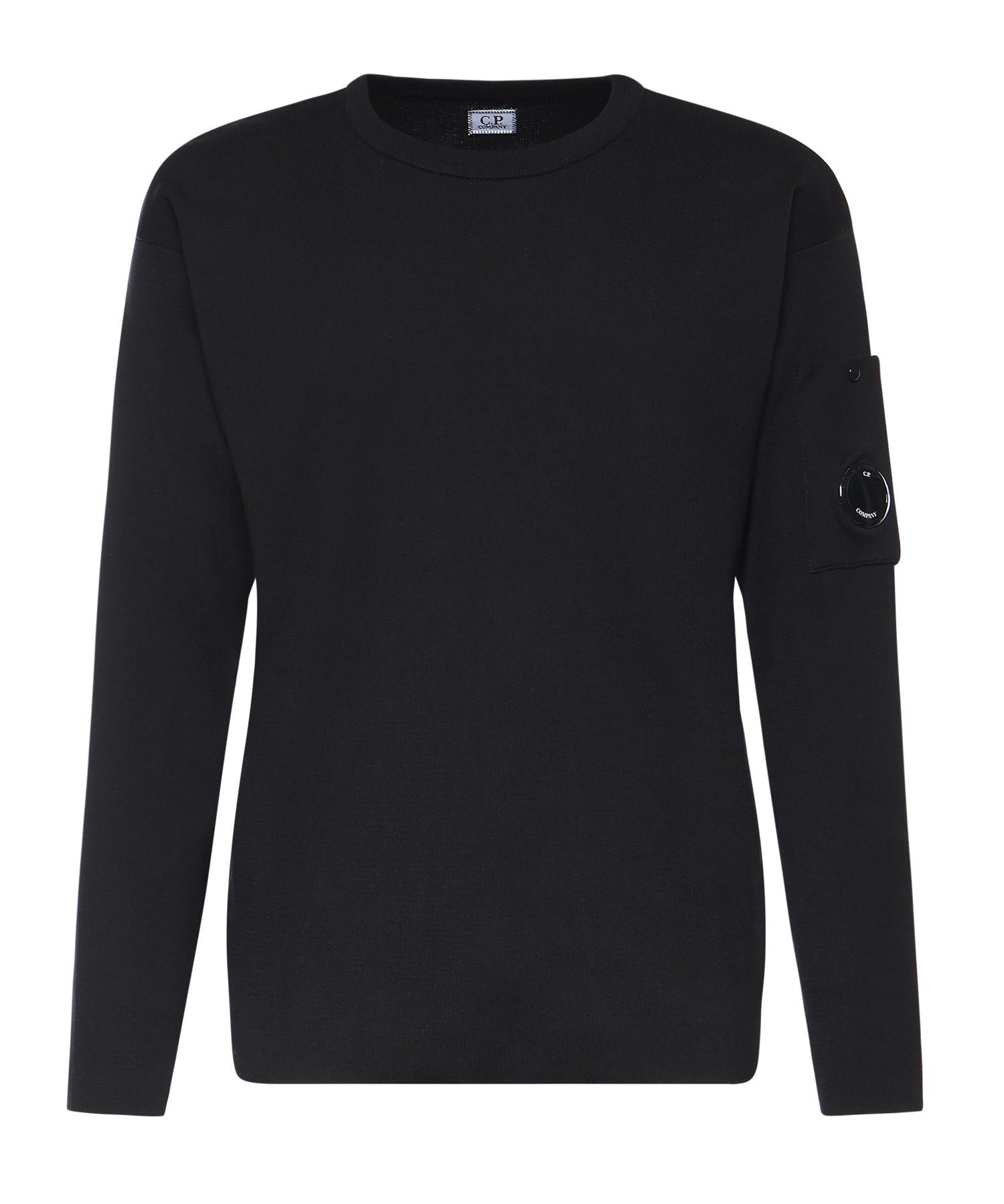 Maglione in cotone con logo 20CMKN097A11 0560A999 C.P. COMPANY 