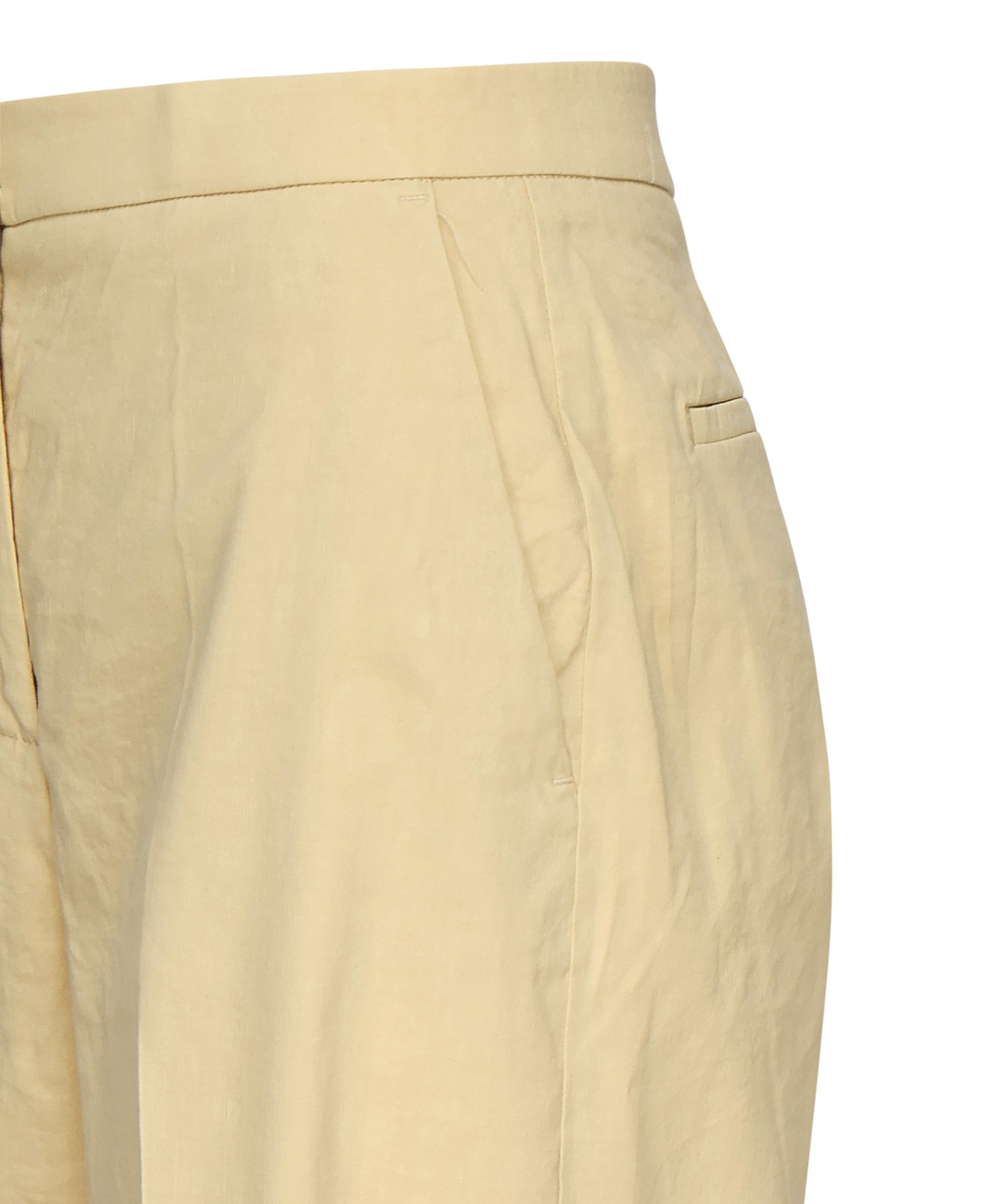 Pantaloni con piega in lino stretch 104929 A0IMC23 PINKO 