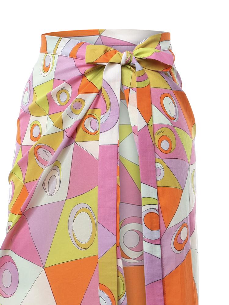 Gonna pareo in cotone con stampa Occhi 6HPD51 6H724051 PUCCI 