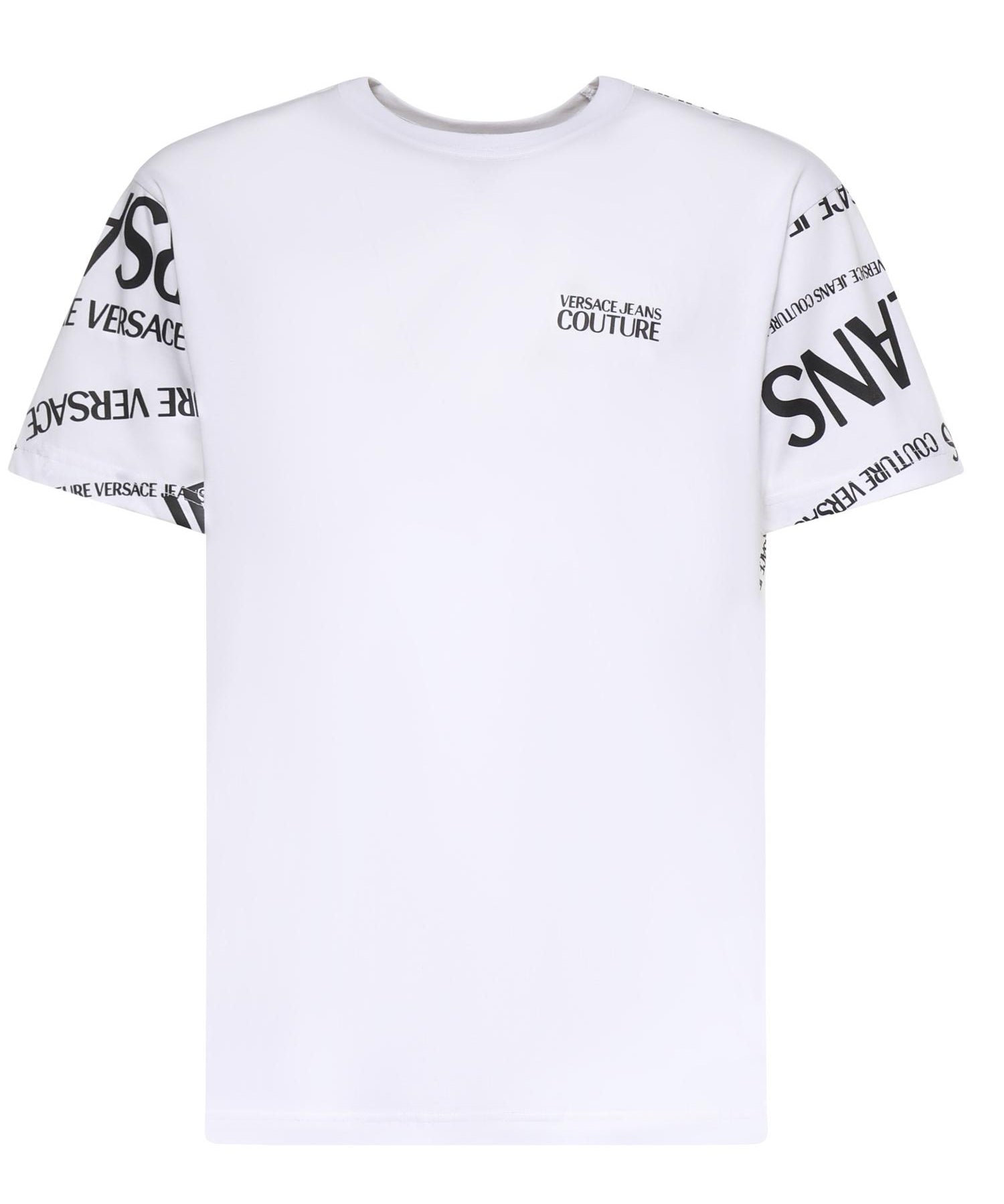 T-shirt in jersey di cotone con stampa 80GAH6R1 JS555L02 VERSACE JEANS COUTURE 