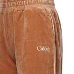Pantaloni joggers in velluto con logo CH26AJP01188 271 CHLOÉ 