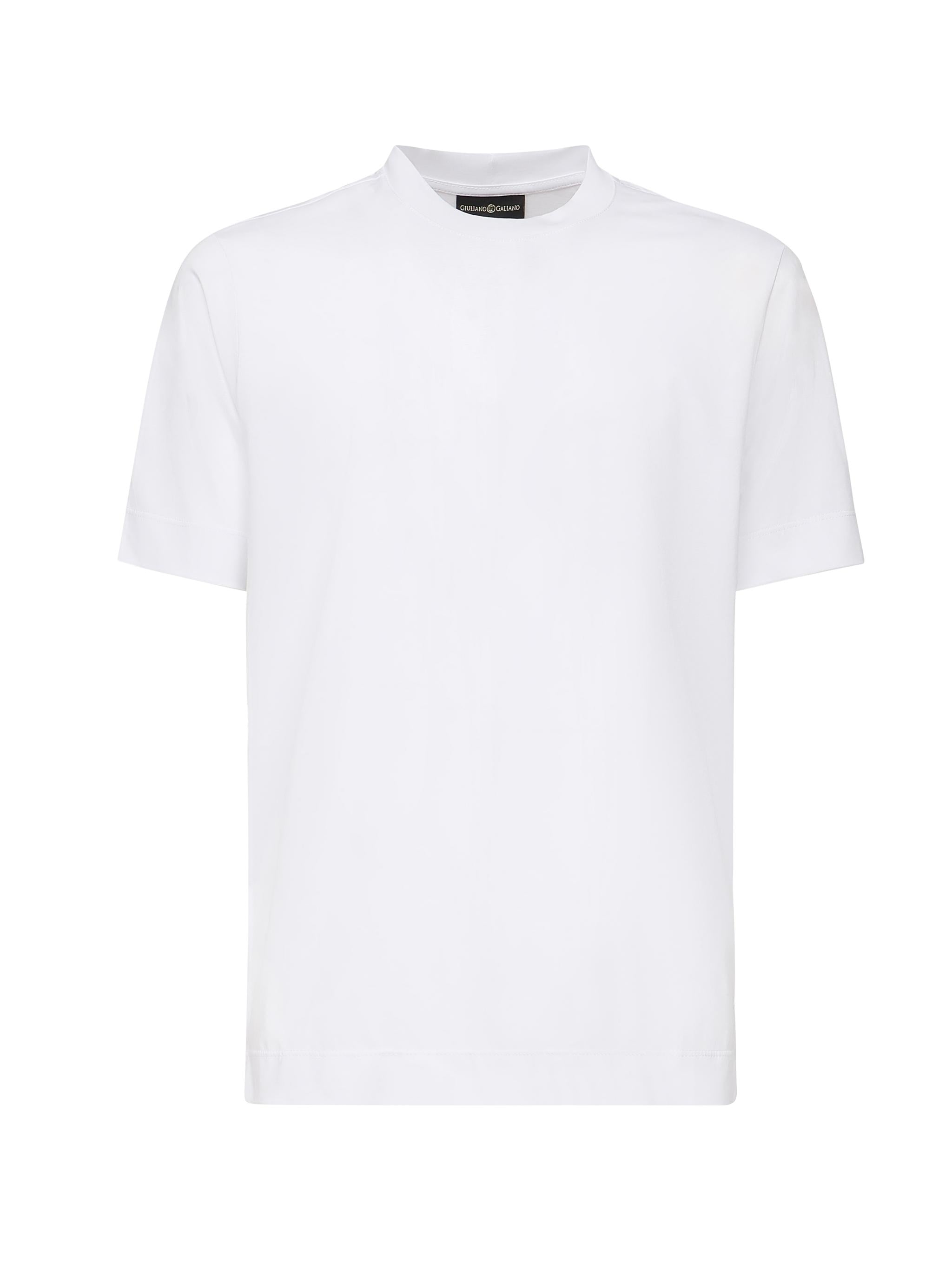 T-shirt girocollo in cotone AIGUE -BIANCO GIULIANO GALIANO 