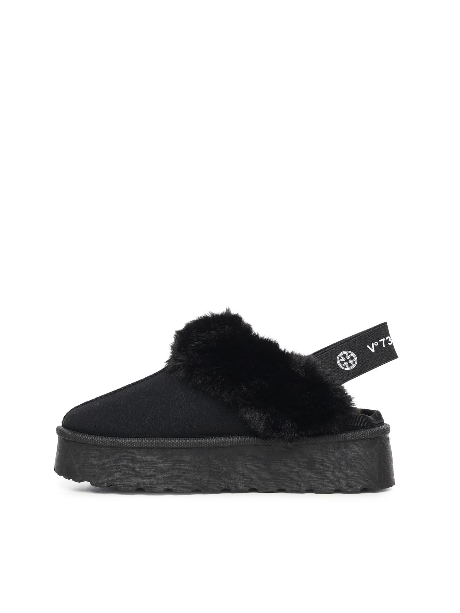 Slippers Sophie con logo 73SC9FP01CAM SOPHIE SHOESNERO V° 73 