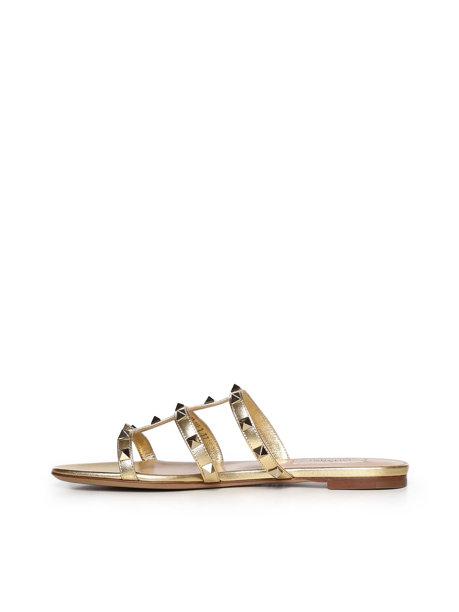 Sandalo slide Rockstud in nappa laminata 7W2S0C49 QKHI8M VALENTINO GARAVANI 