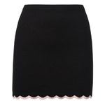 Donella Knit Mini Skirt KB0007 BLACK FOR LOVE & LEMONS 