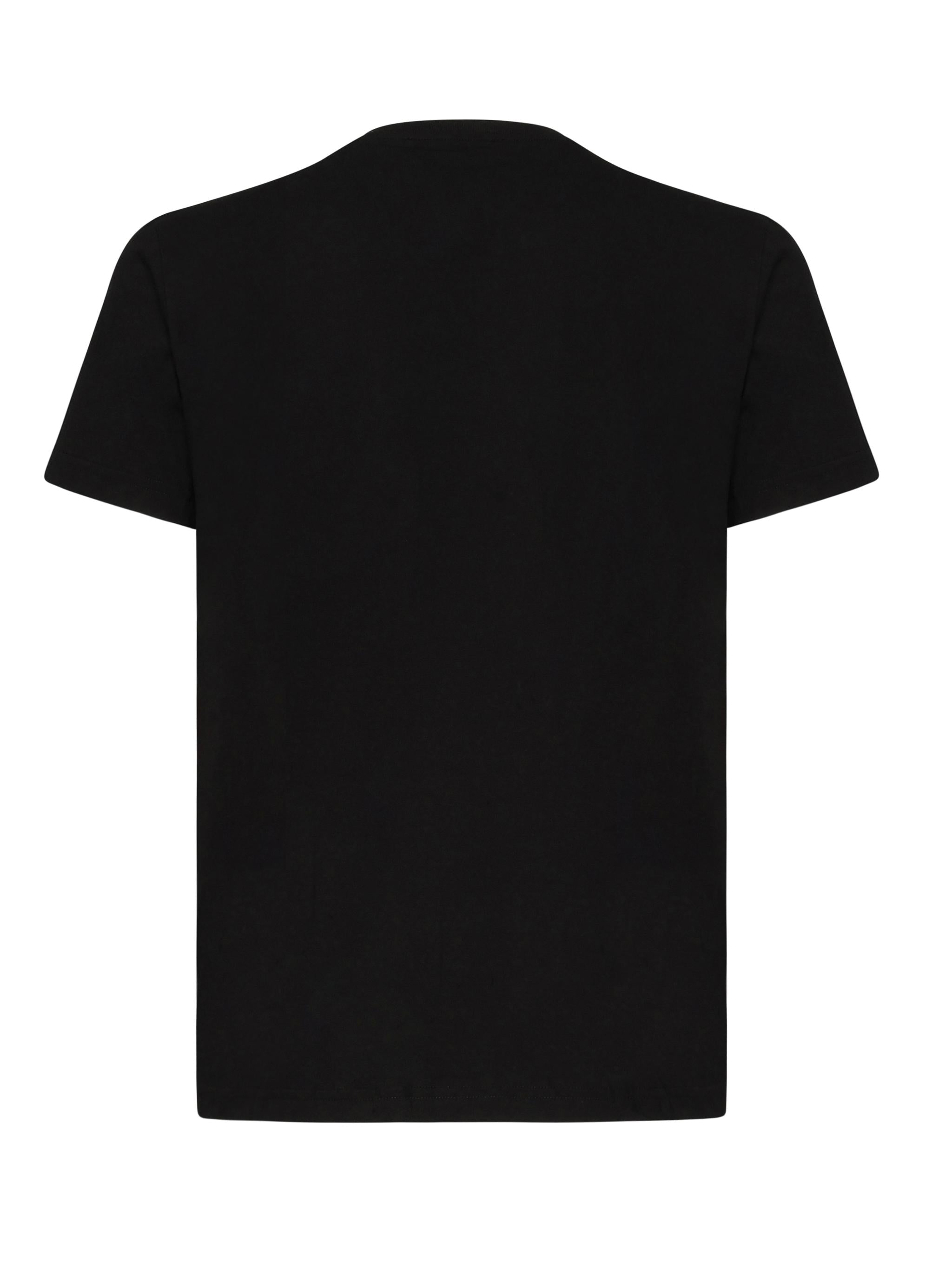 T-shirt con logo<BR/> RMP25478TS BLACK JOHN RICHMOND 