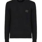 Maglia girocollo in lana con etichetta logata GXO39T JEMQ4N0000 DOLCE & GABBANA 