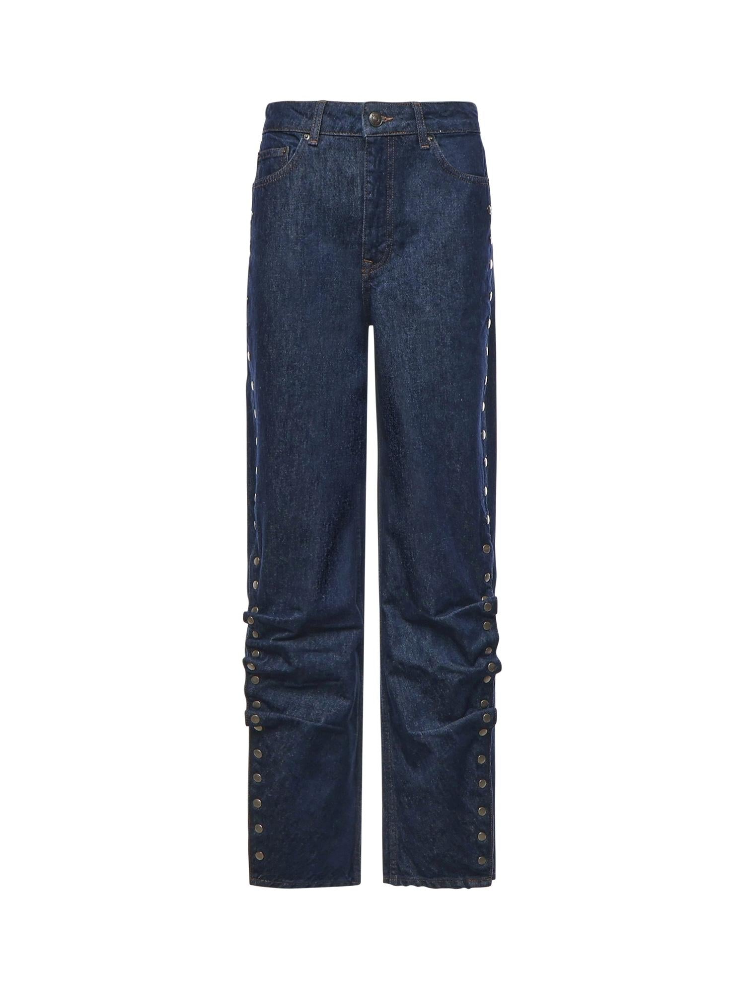 Jeans a gamba larga con bottoni 114816 D03 ROTATE 