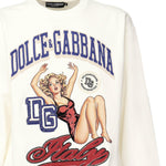 Felpa con stampa e ricamo G9AHSZ G7PHHA4567 DOLCE & GABBANA 