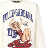 Felpa con stampa e ricamo G9AHSZ G7PHHA4567 DOLCE & GABBANA 